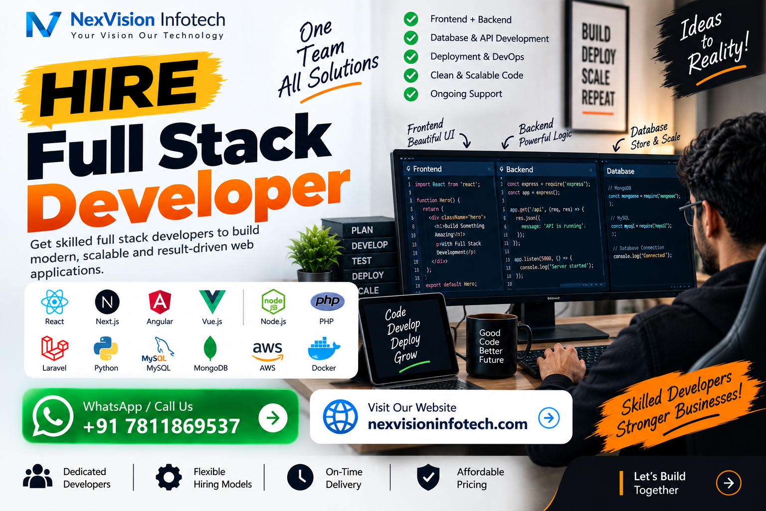 Hire Full Stack Developer at Nexvision Infotech