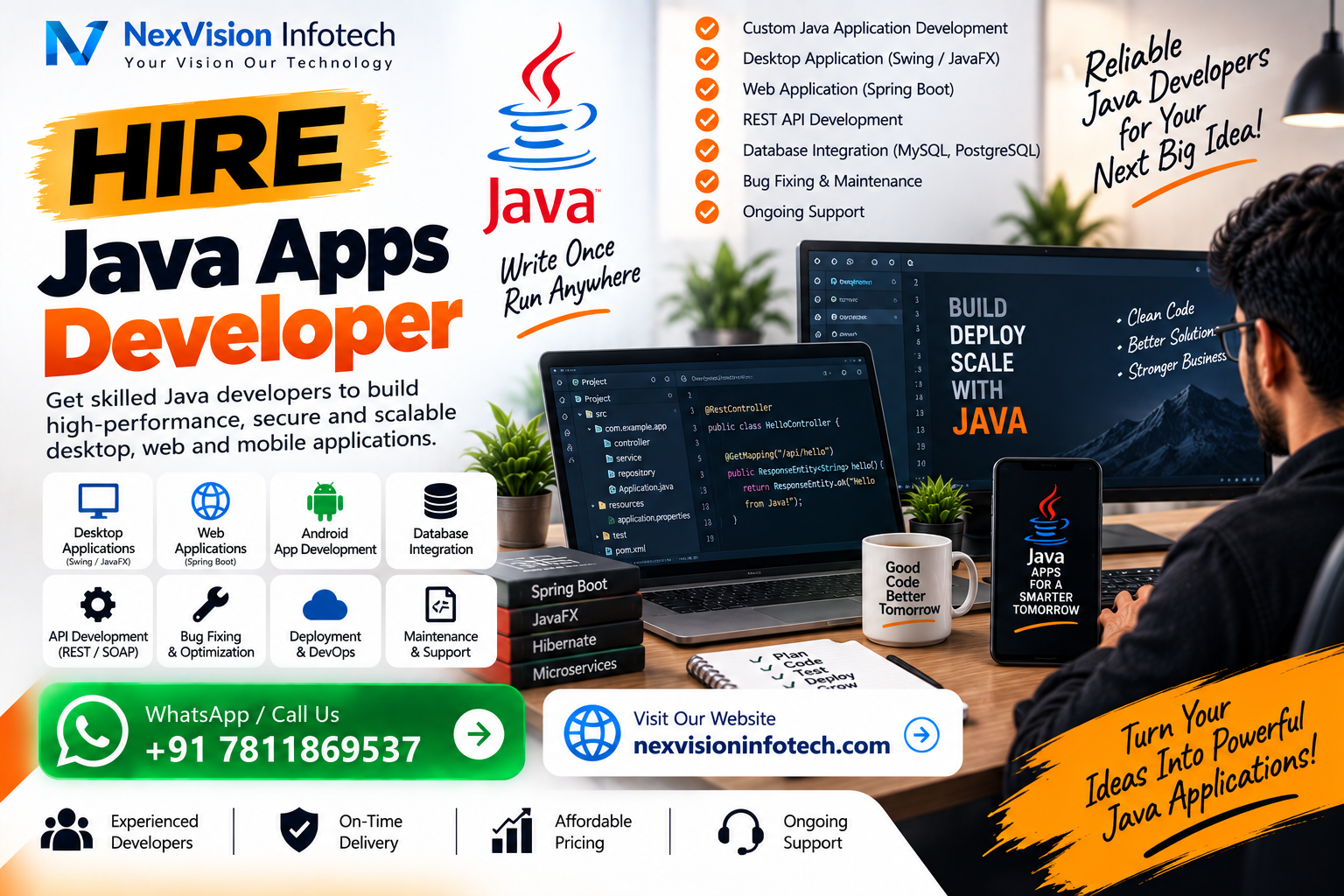 Hire Java Developer at Nexvision Infotech