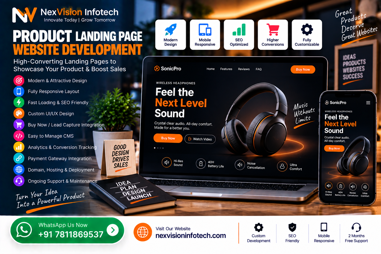 Product Landing Page Website Development